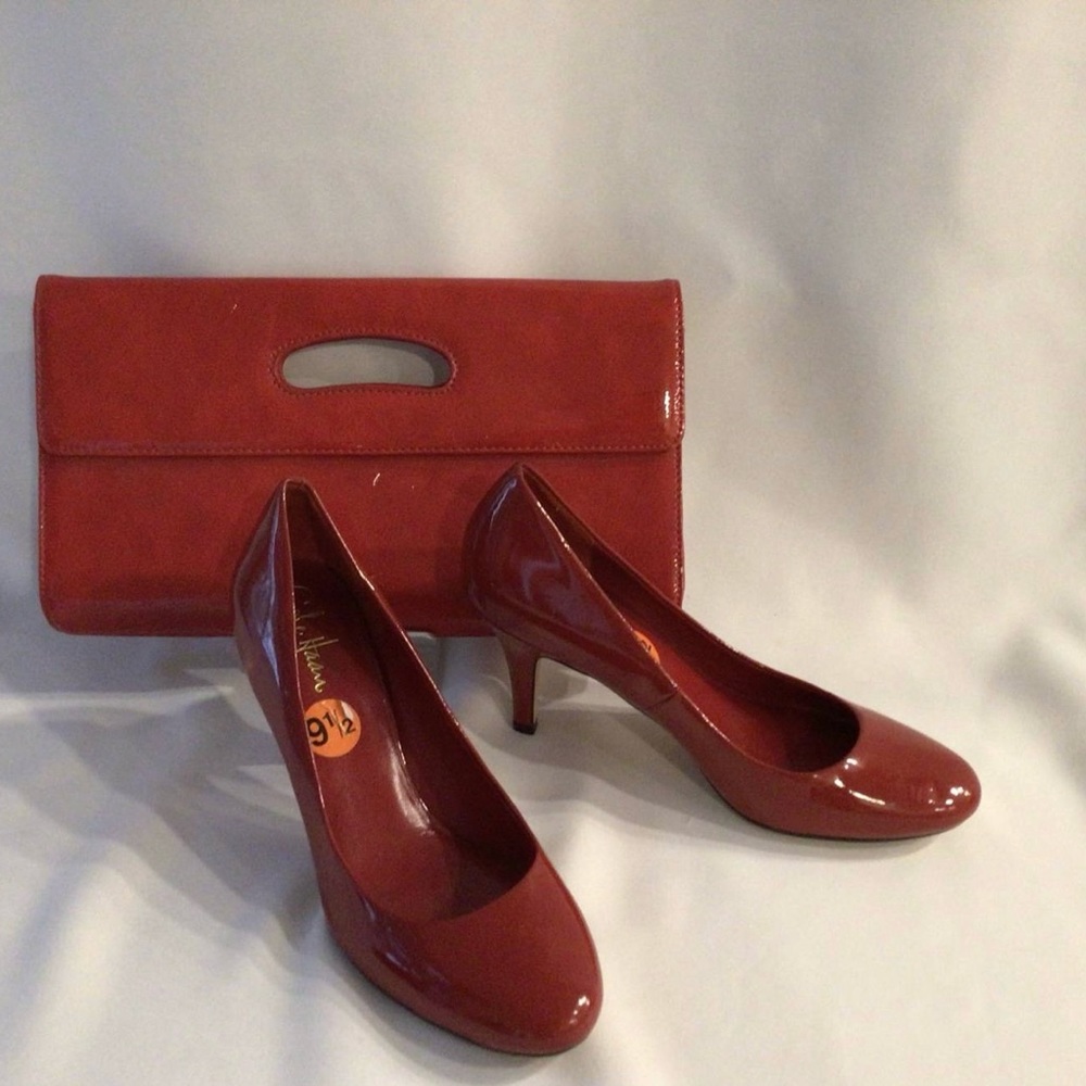 Cole Haan x Nike Air - Red Patent Leather Pumps (Size 9.5) & Purse